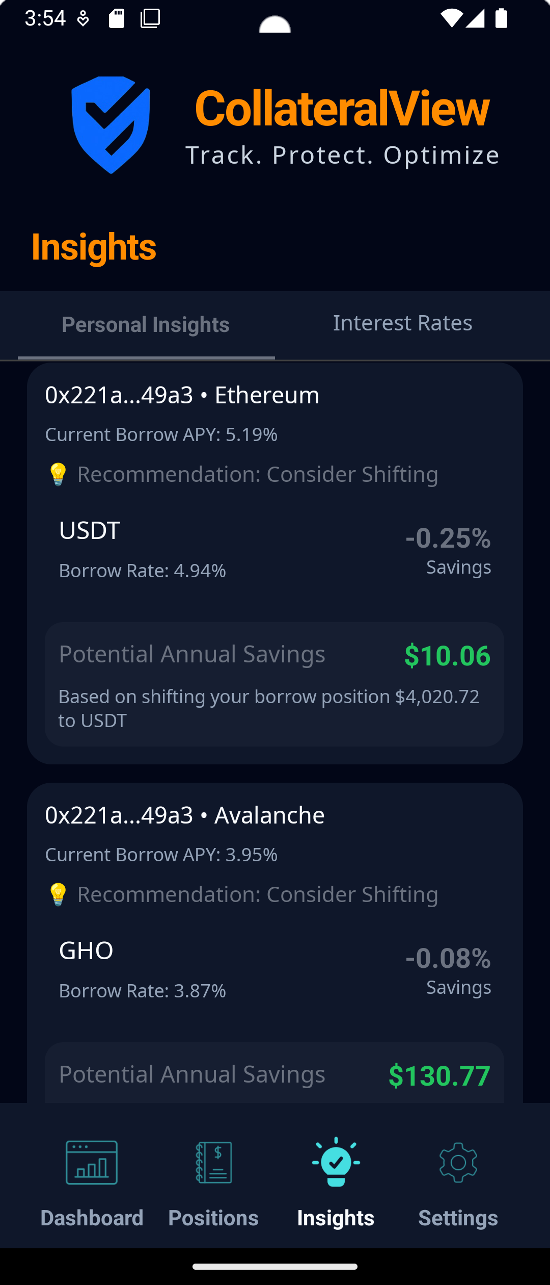 Insights - Position insights and analytics