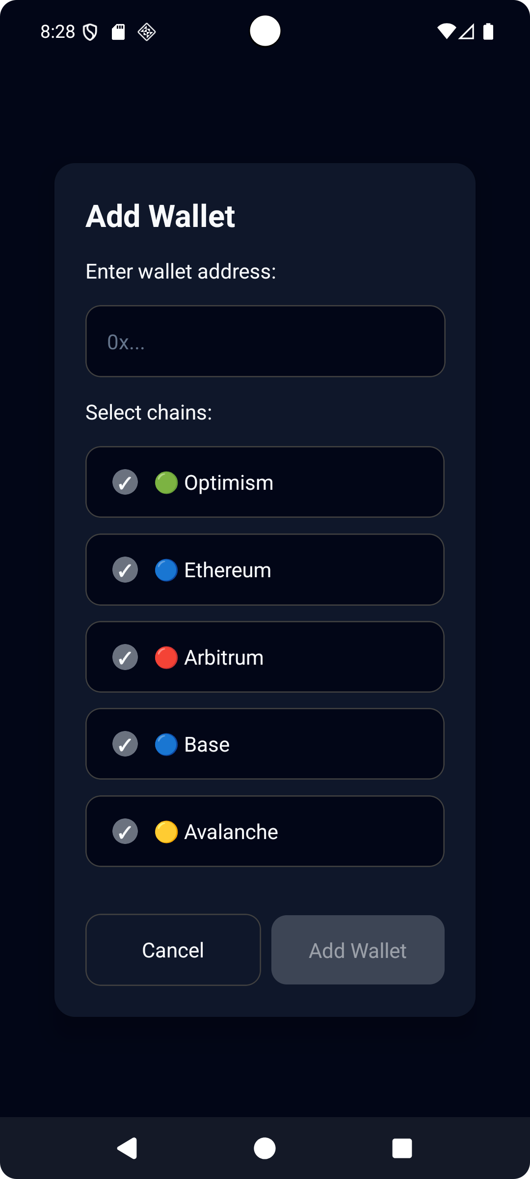 Add Wallet - Connect your wallets